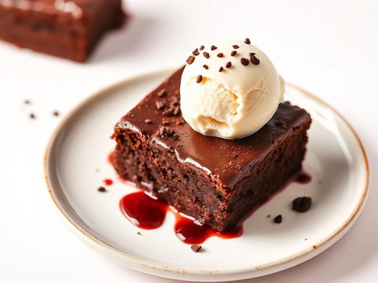 Brownie com sorvete
